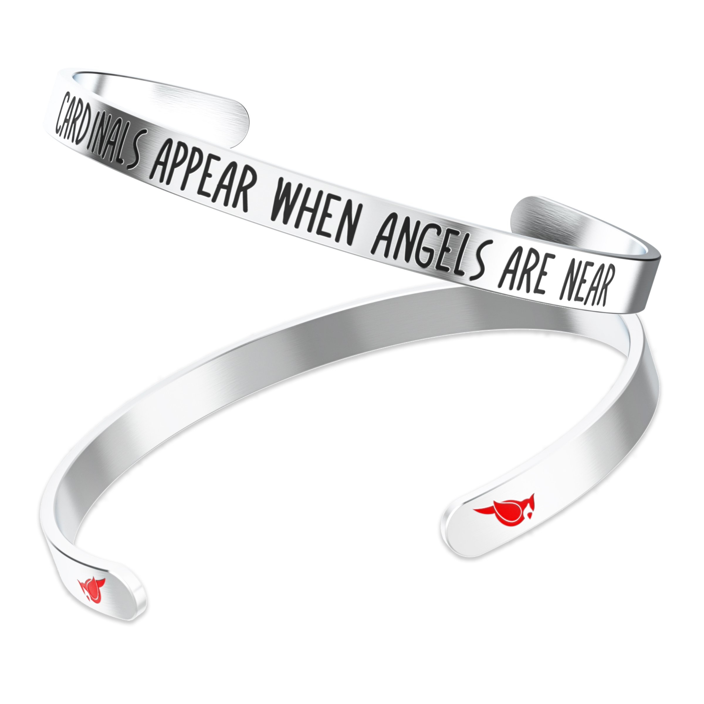 Red Cardinal Bracelet – “Cardinals Appear When Angels Are Near” – Happy Kisses