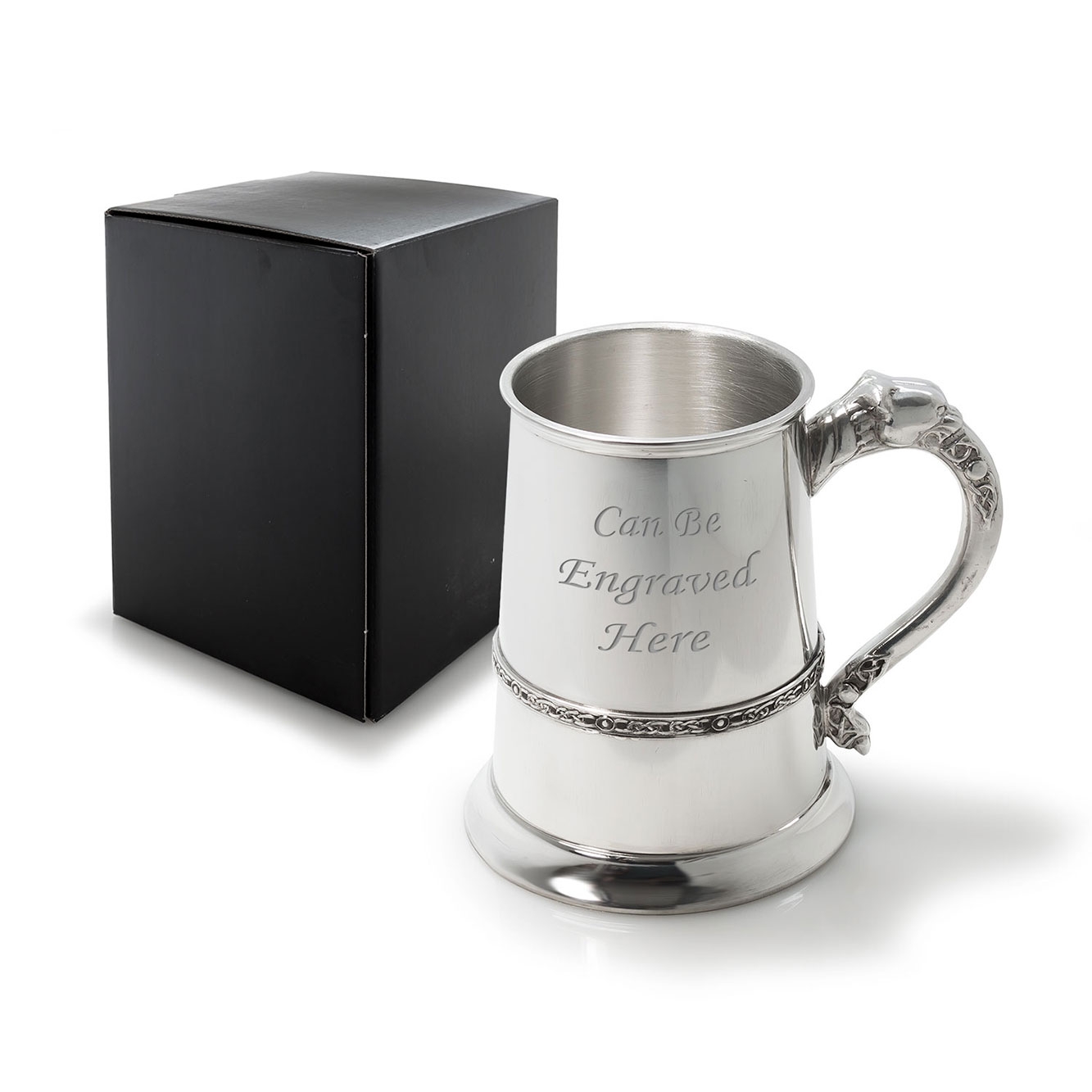 1 Pint Pewter Tankard with Celtic Band