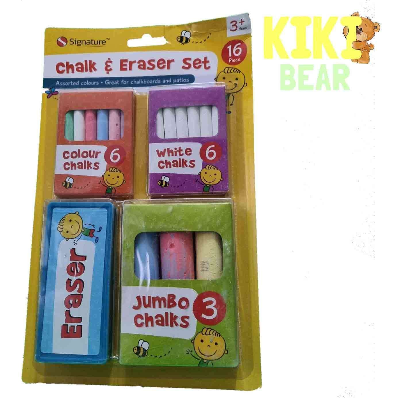 Chalk & Eraser Set (16pc) – Kiki Bear