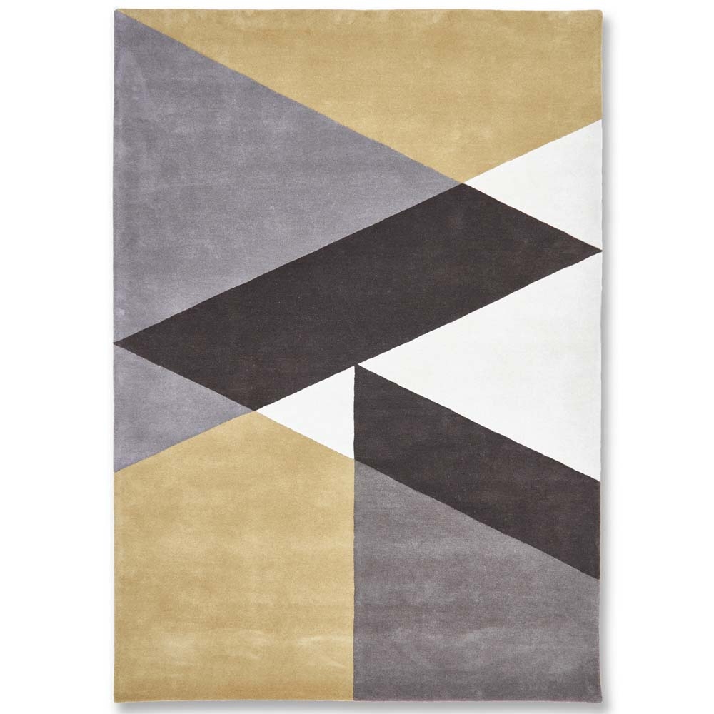 Claire Gaudion – Sark Coupee Rug – Taupe – 120 x 180 – White / Grey / Beige – 100% Wool – 120cm
