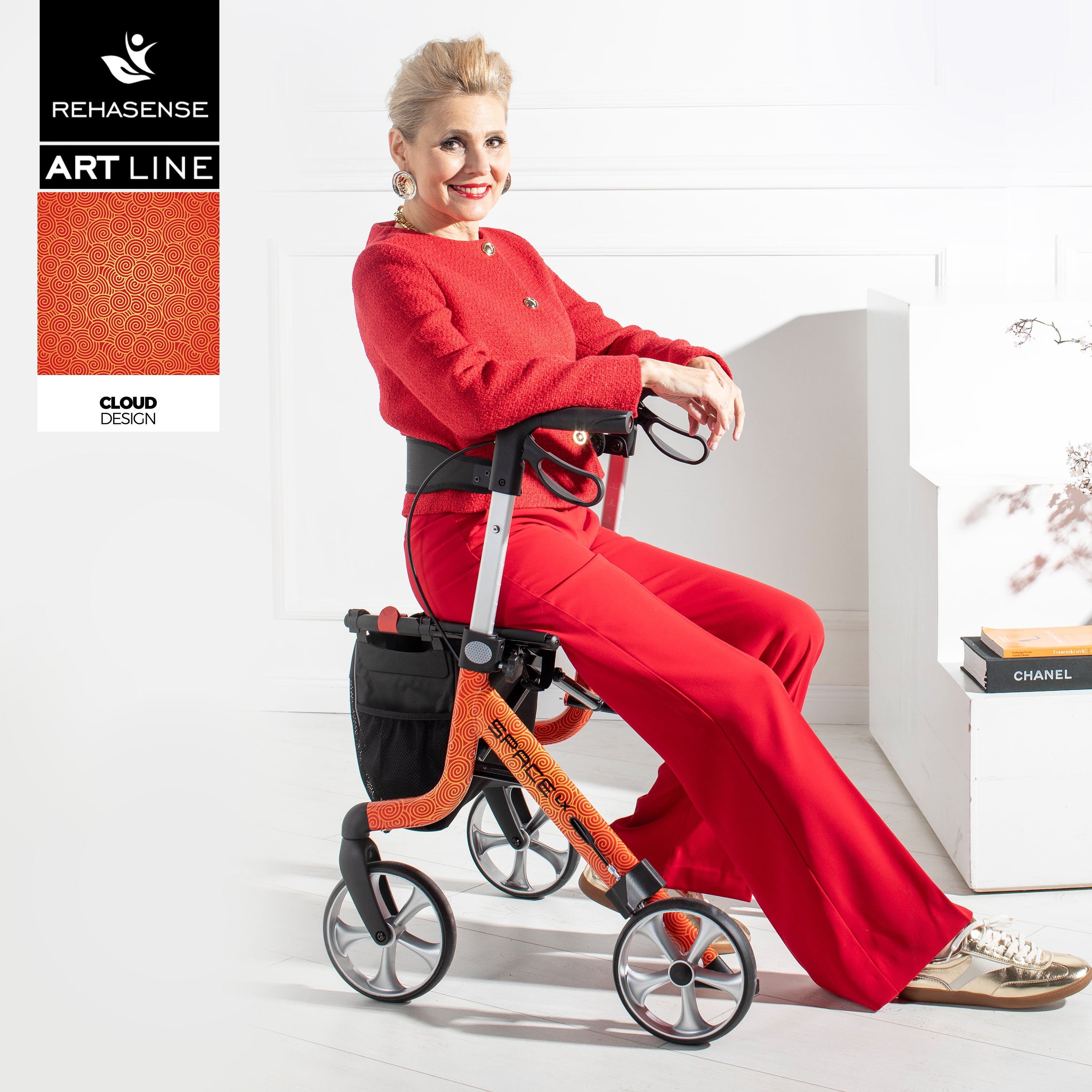 Art Line Space LX Rollator 4 Wheel Walker, Cloud – Mobility Solutions – Seacroft Mobility