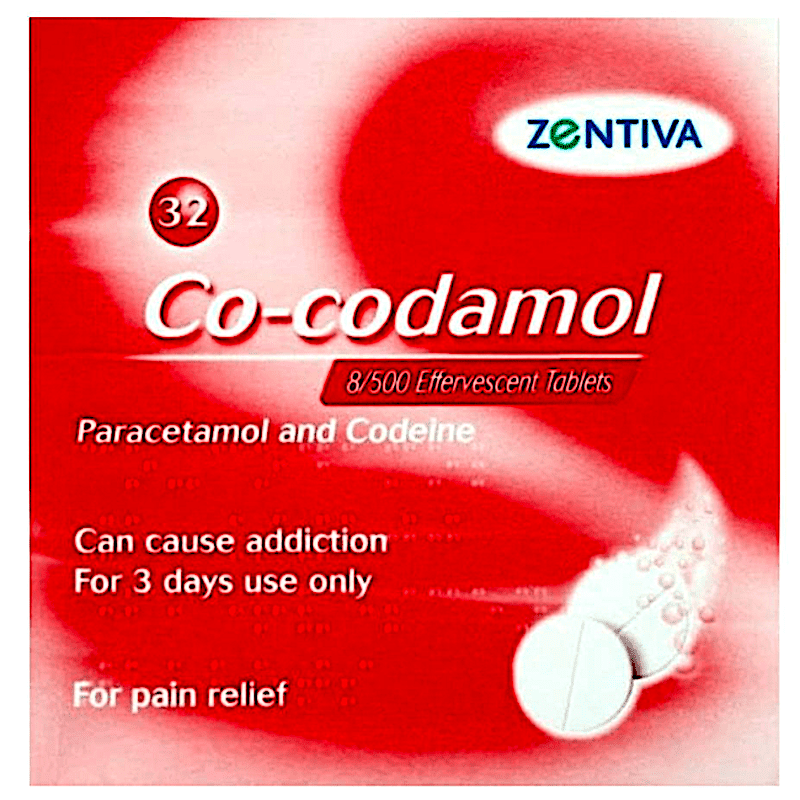 Co-Codamol Effervescent – 32 x 8/500mg Tablets (Brands May Vary) – Caplet Pharmacy