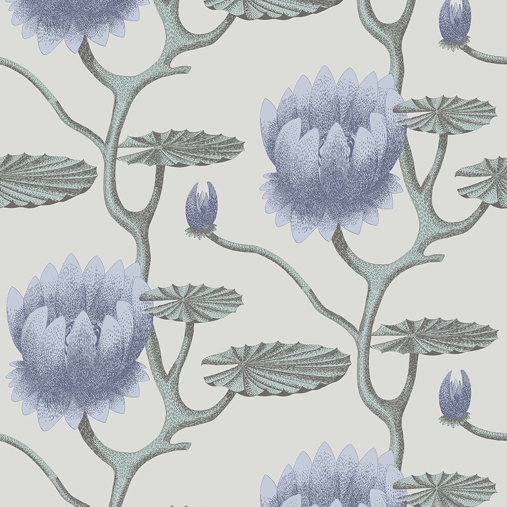 Cole and Son – Contemporary Restyled Summer Lily 95/4024 Wallpaper – Blue / Green – Non-Woven – 68.5cm