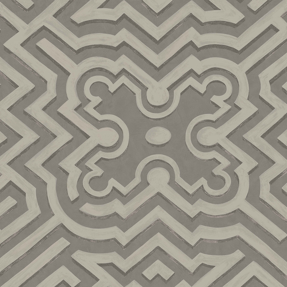 Cole and Son – Historic Royal Palaces Palace Maze 98/14056 Wallpaper – Grey / Pale Green – Non-Woven – 53cm
