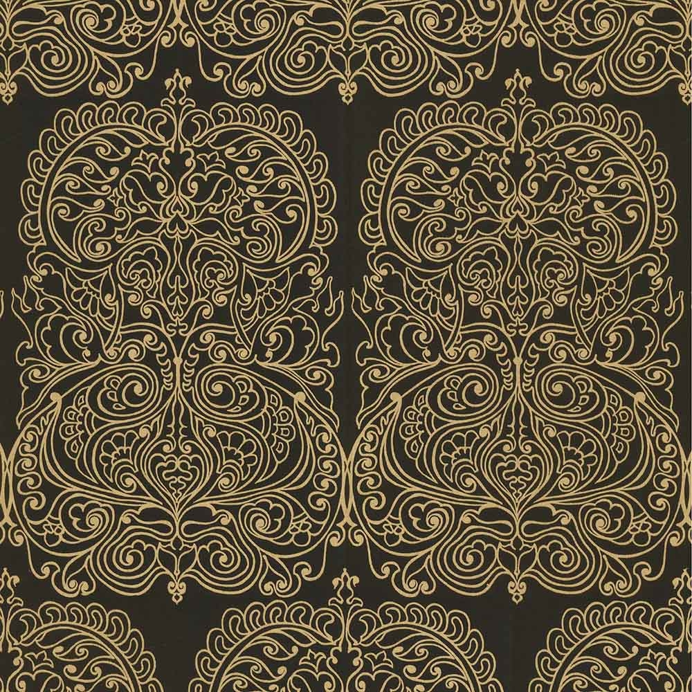 Cole and Son – New Contemporary II Alpana 69/2105 Wallpaper – Black / Gold – Non-Woven – 53cm
