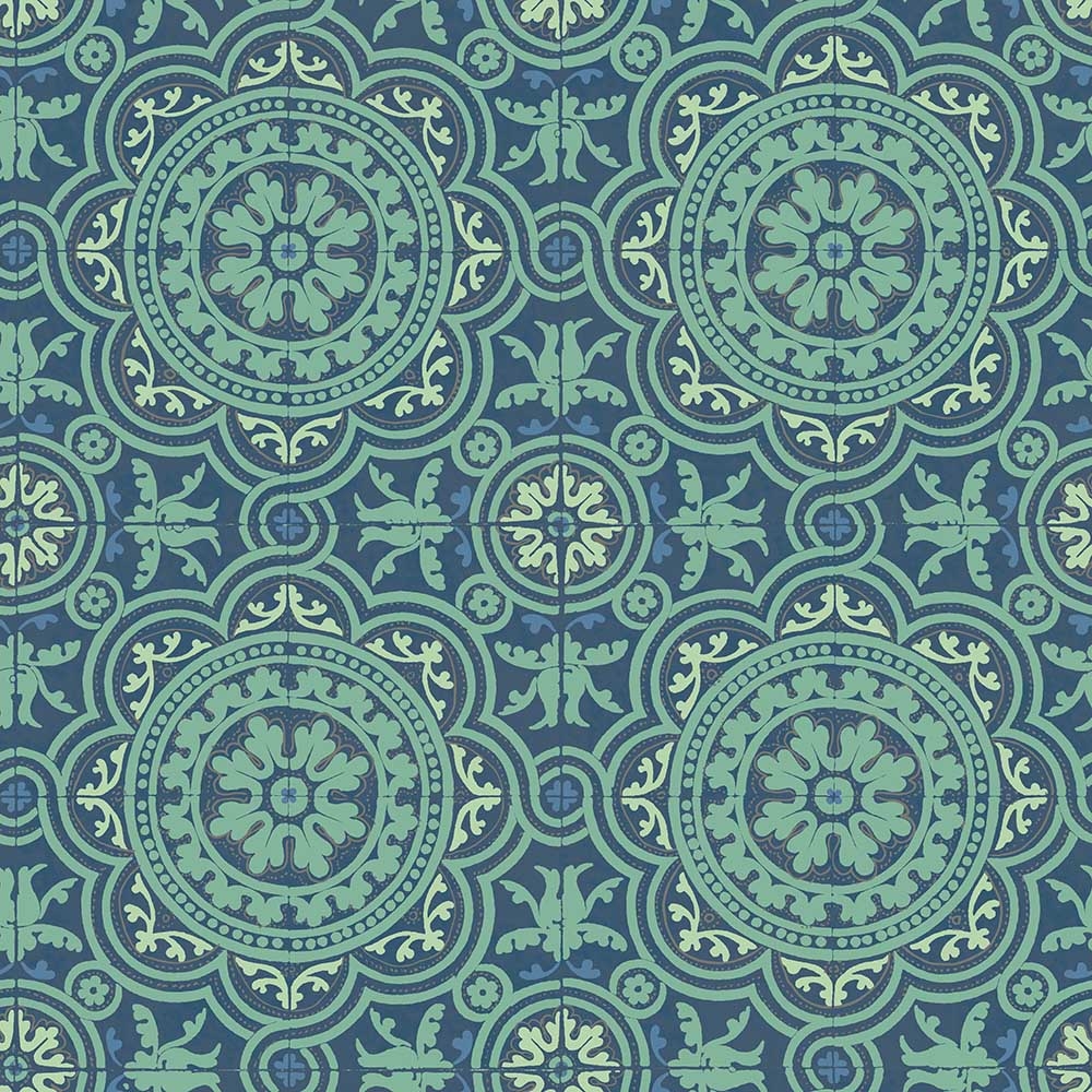Cole and Son – Albemarle Piccadilly 94/8043 Wallpaper – Blue / Green – Non-Woven – 53cm