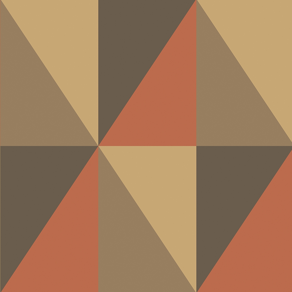Cole and Son – Geometric II Apex Grand 105/10041 Wallpaper – Orange / Grey / Beige – Non-Woven – 68.5cm