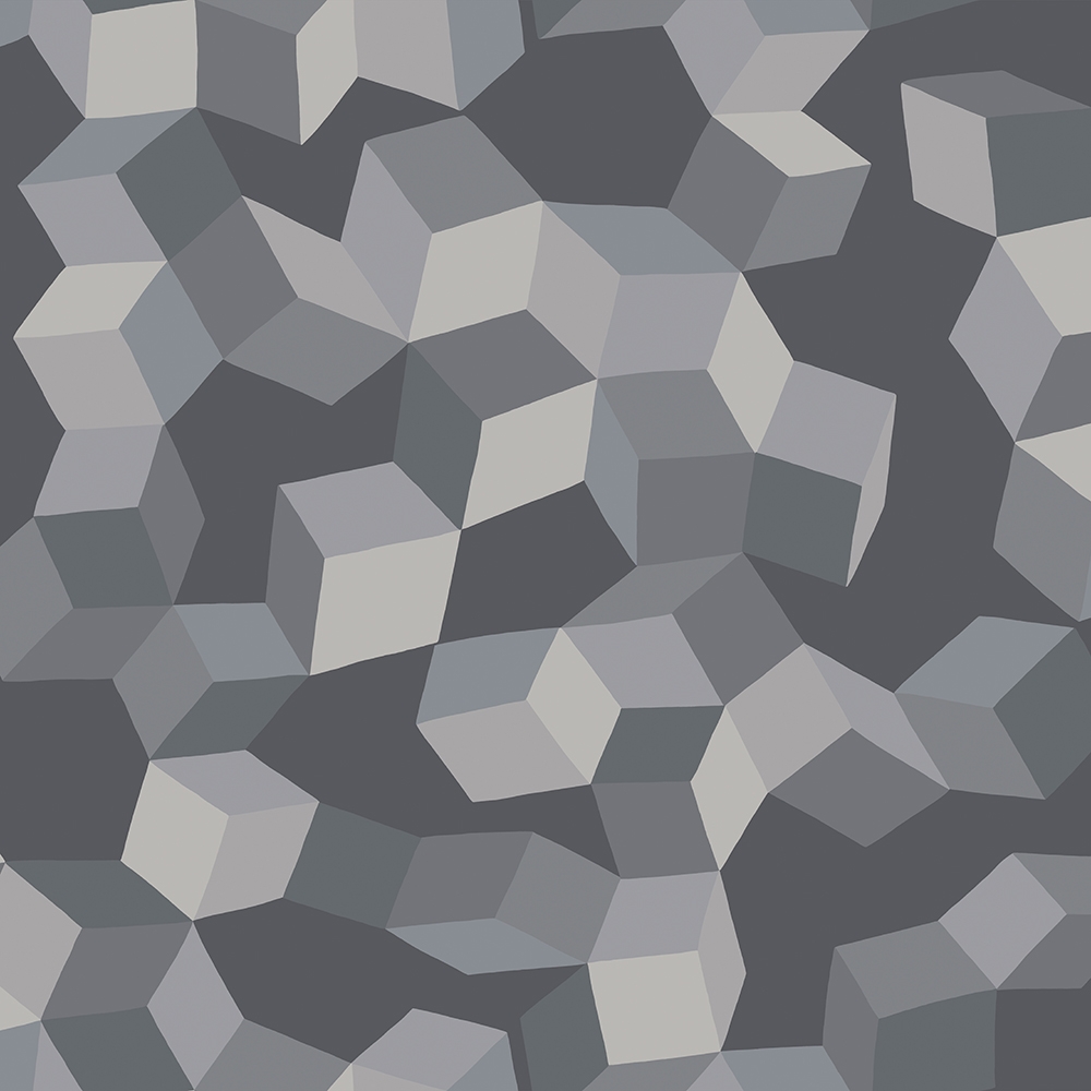 Cole and Son – Geometric II Puzzle 105/2011 Wallpaper – Blue / Purple / Grey – Non-Woven – 68.5cm