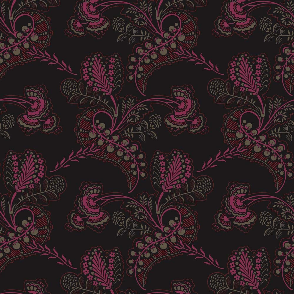 Cole and Son – Archive Traditional Hartford 88/4016 Wallpaper – Black / Pink – Non-Woven – 53cm