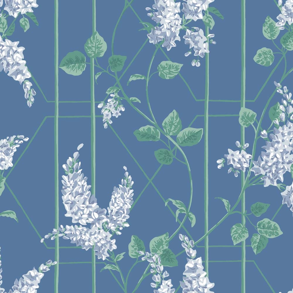 Cole and Son – Botanical Wisteria 115/5015 Wallpaper – Blue / Green – Non-Woven – 52cm