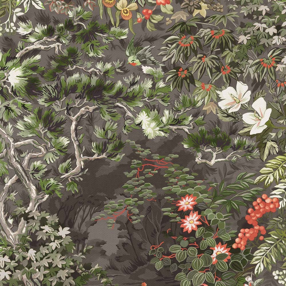Cole and Son – Botanical Woodland 115/4011 Wallpaper – Grey / Green – Non-Woven – 70cm