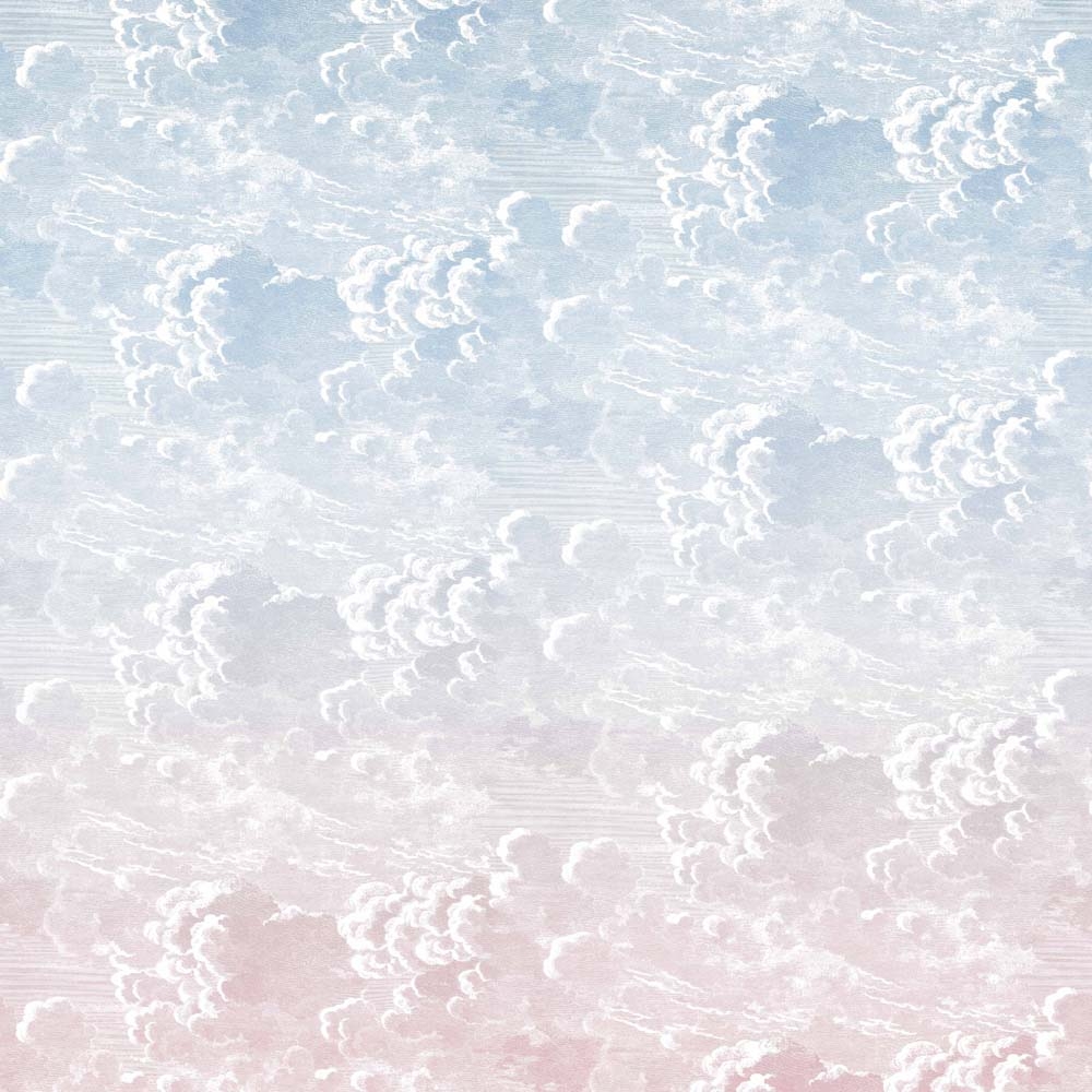 Cole and Son – Fornasetti Nuvole Al Tramonto 114/3007 Wallpaper – Blue / Pink – Non-Woven – 68.5cm