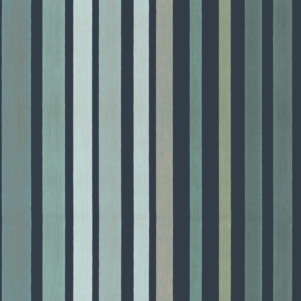 Cole & Son – Marquee Stripes Carousel Stripe 110/9041 Wallpaper – Teal / Grey – Non-Woven – 52cm