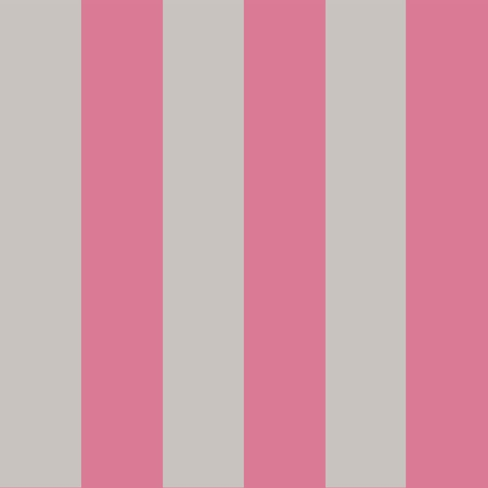 Cole & Son – Marquee Stripes Glastonbury Stripe 110/6031 Wallpaper – Grey / Pink – Non-Woven – 53cm
