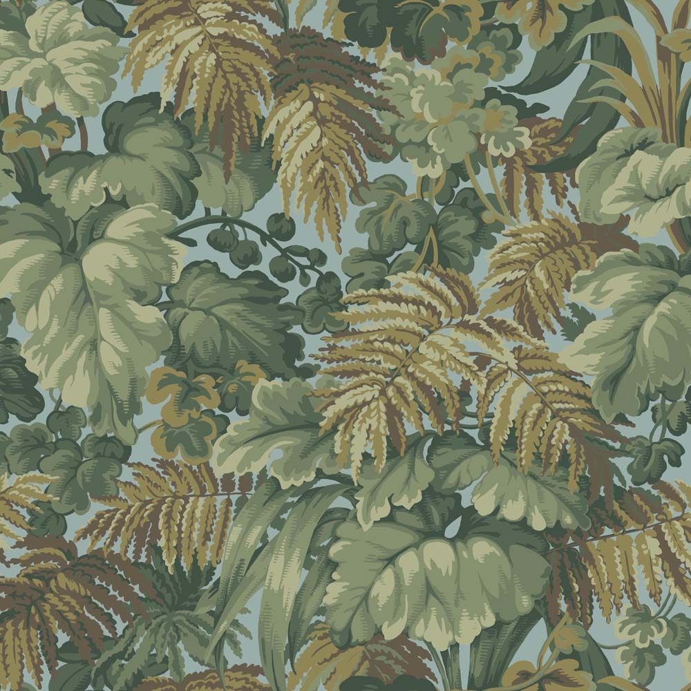 Cole and Son – Martyn Lawrence Bullard Royal Fernery 113/3008 Wallpaper – Green / Blue / Brown – Non-Woven – 68.5cm