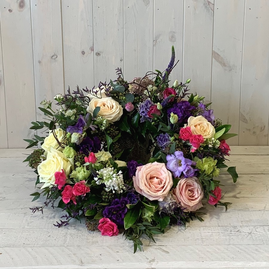 Colourful Funeral Tribute. Medium (as displayed) – Blooming Amazing