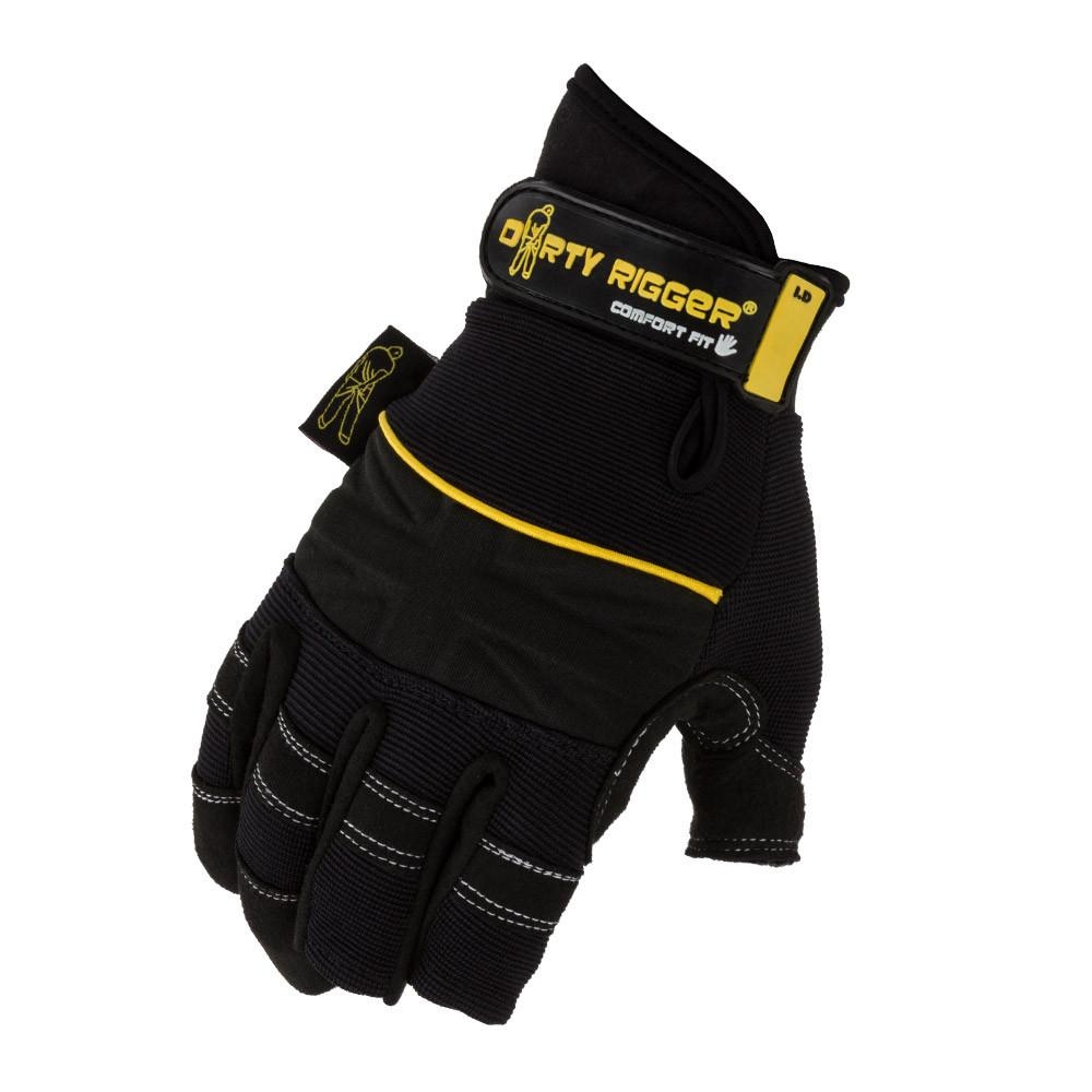 Dirty Rigger – PPE – Comfort Fit Framer Rigger Glove -V1.6- Size M – 262-1-129 – Black / Yellow – Medium