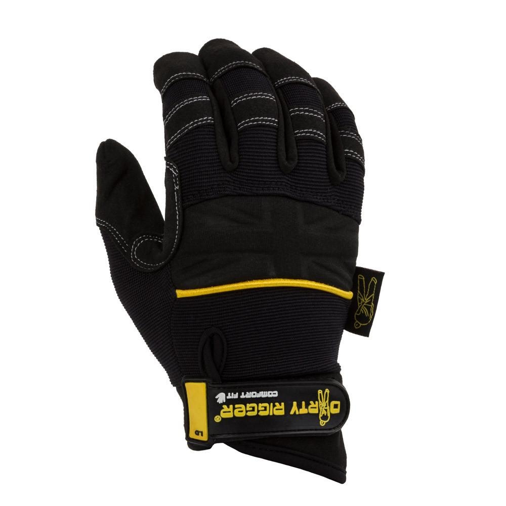Dirty Rigger – PPE – Comfort Fit Rigger Glove -V1.6- M – Black / Yellow – Medium