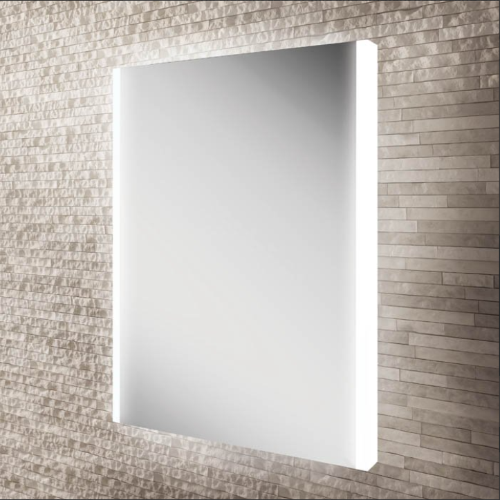 HiB Connect – Rectangular LED Illuminated Bathroom Mirror – Connect 60: H80 x W60 x D6cm – HiB LED Illuminated Bathroom Mirrors – Stylishly