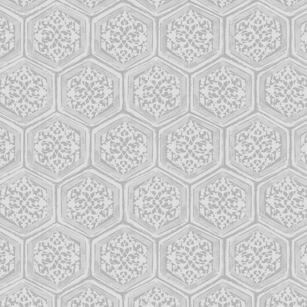 Coordonne – Montmartre Joyce Light Grey Wallpaper – Grey – Non-Woven – 53cm