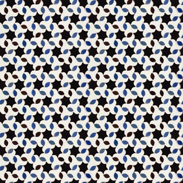 Coordonne – Tiles Tarifa Wallpaper – Black / White / Blue – Non-Woven – 46.5cm
