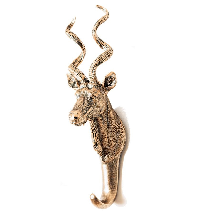 Sculpture Copper Antelope Hook – 37cm x 8cm x 13cm
