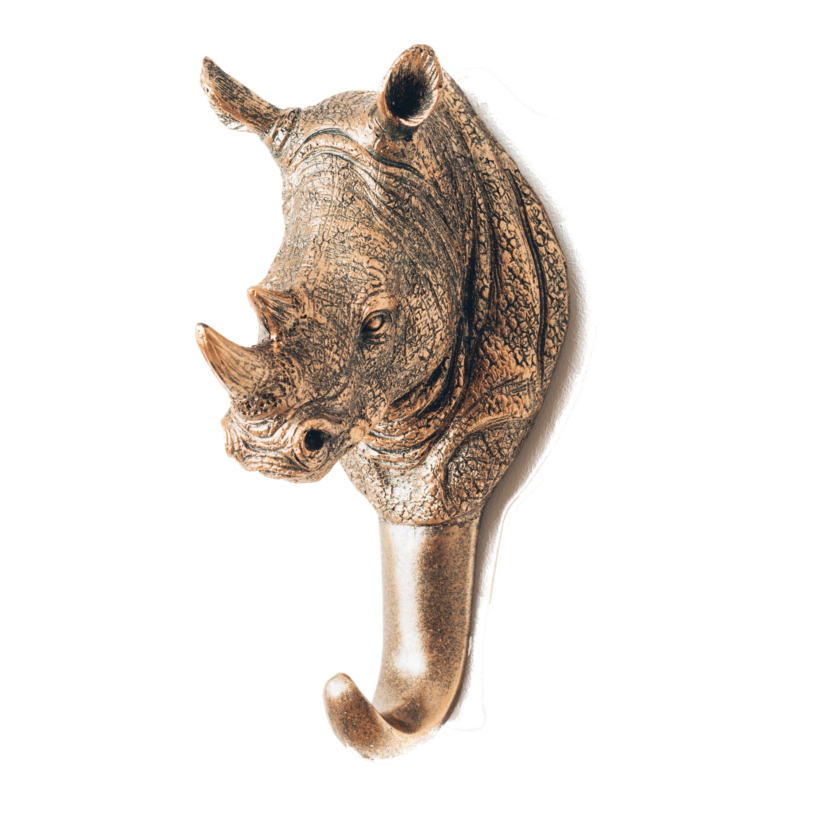 Sculpture Copper Rhino Hook – 23cm x 11cm x 14cm