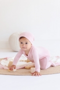 Baby Beanie / Bootie Set – 3-6 months – Chalk – Ethikel