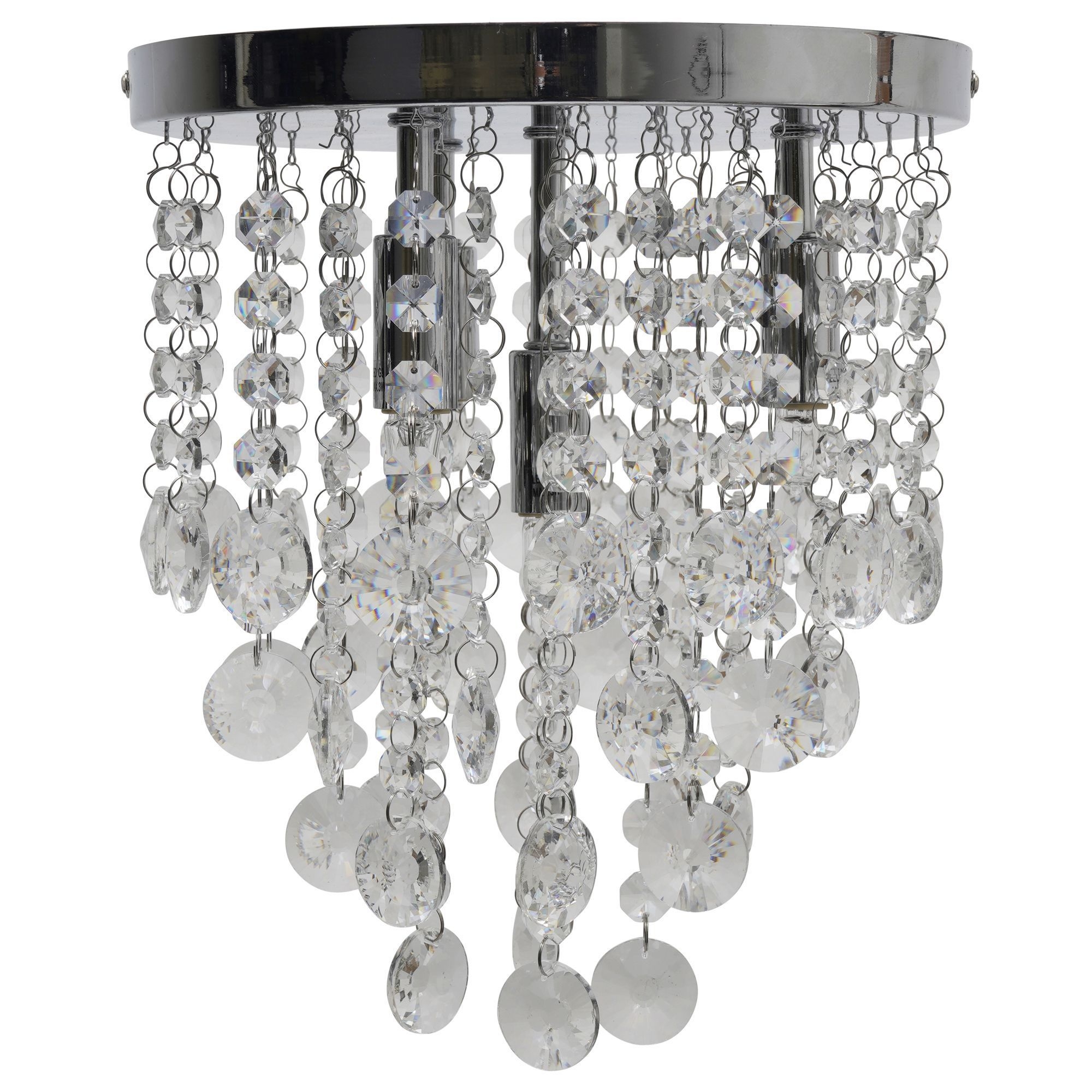 Luxury Glass Crystal Flush Fitted Chandelier chrome – By CGC Interiors
