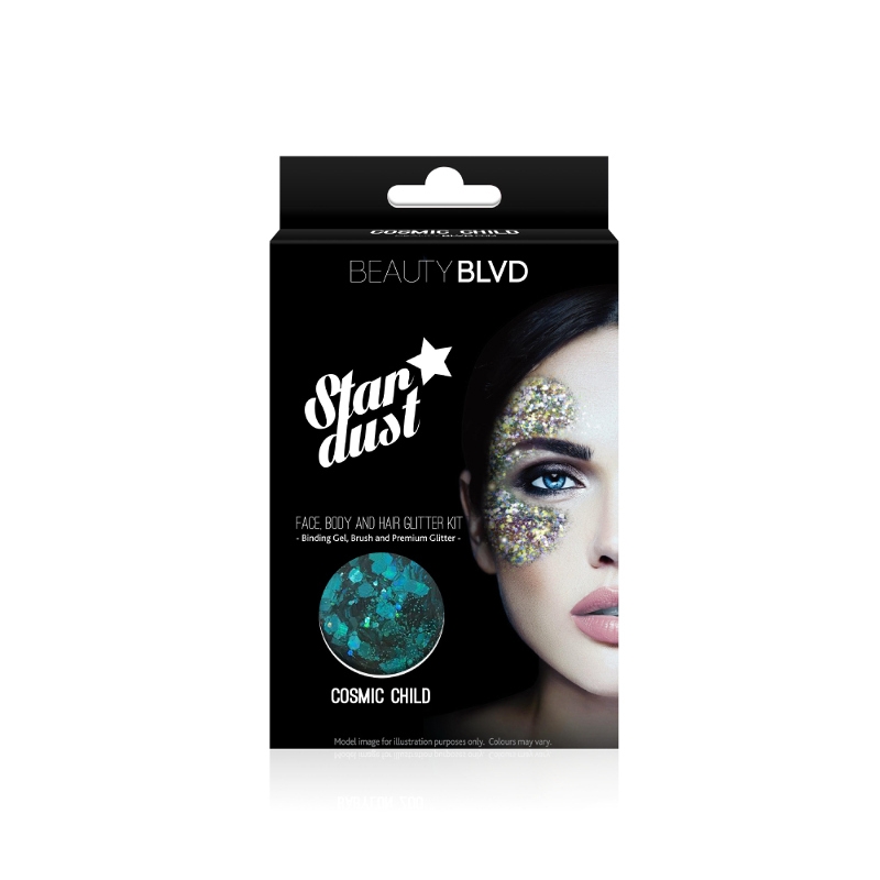 Beauty Blvd Stardust Face, Body & Hair Glitter Kit – Cosmic Child 67g