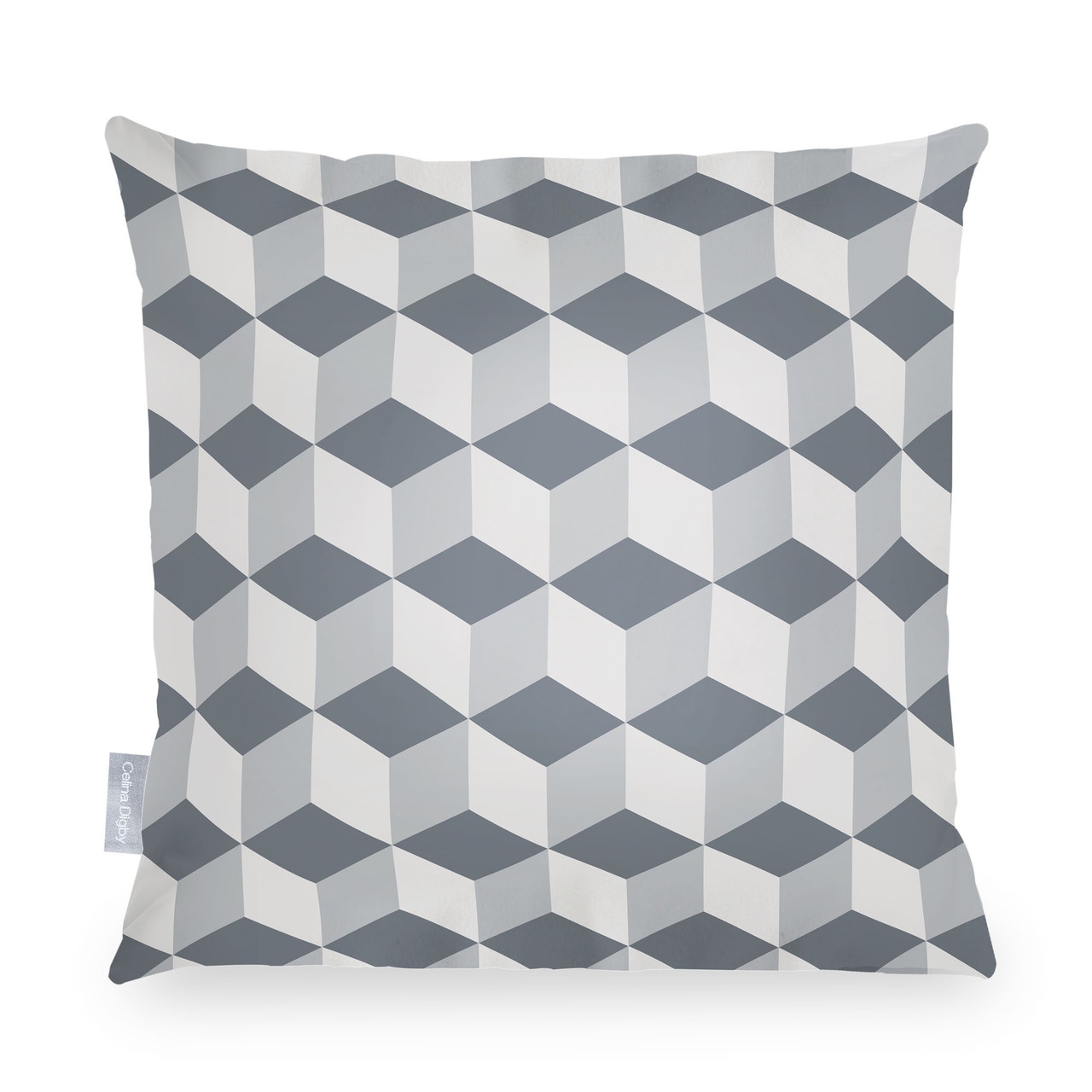 Celina Digby Luxury Water Resistant Garden Cushion – Cube Grey
