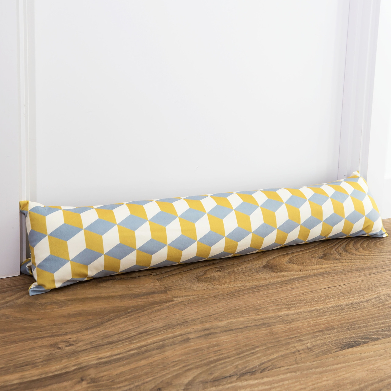 Celina Digby Luxury Velvet Draught Excluder – Cube Yellow (Available in 2 Sizes) Extra Large (110cm length)