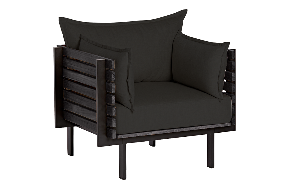 Wooden Armchair, Black Ash / Black – Furnishop