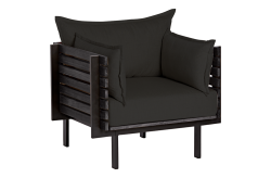 Wooden Armchair, Black Ash / Black – Furnishop