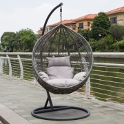 Luxury Large Hand Weaved Rattan Egg Chair – Choice Of Colours Dark Grey Round Chair – Light Grey – Egg Swing Chair – CGC Retail Outlet
