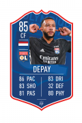 Depay Lyon pre-made card – A2 | (42cm x 59.4cm) – Fifa Ultimate Team Card – Create FUT