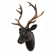 Black and Gold Stag Head Wall Art