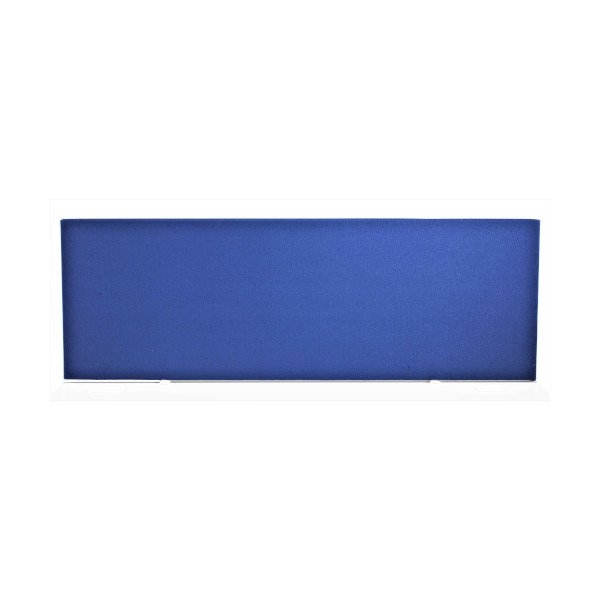 1400mm Straight Upholstered Desk Top Screen – Blue – Up Standesk