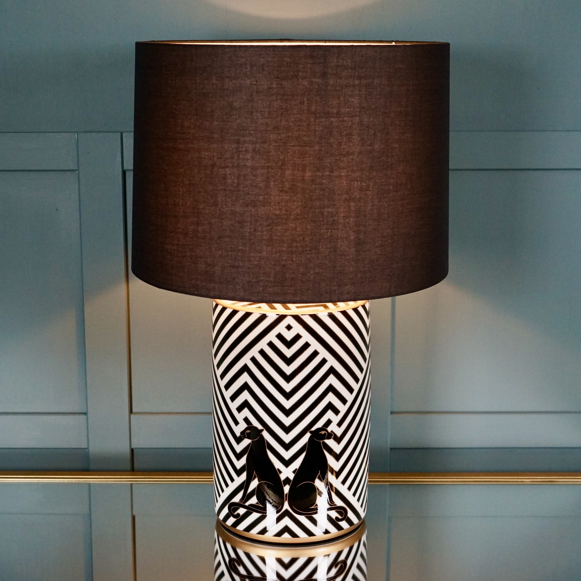 Black And Gold Leopard Table Lamp – Margo & Plum