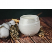 Medium Ceramic Candle – Green – Amber Noir – Etties Candles