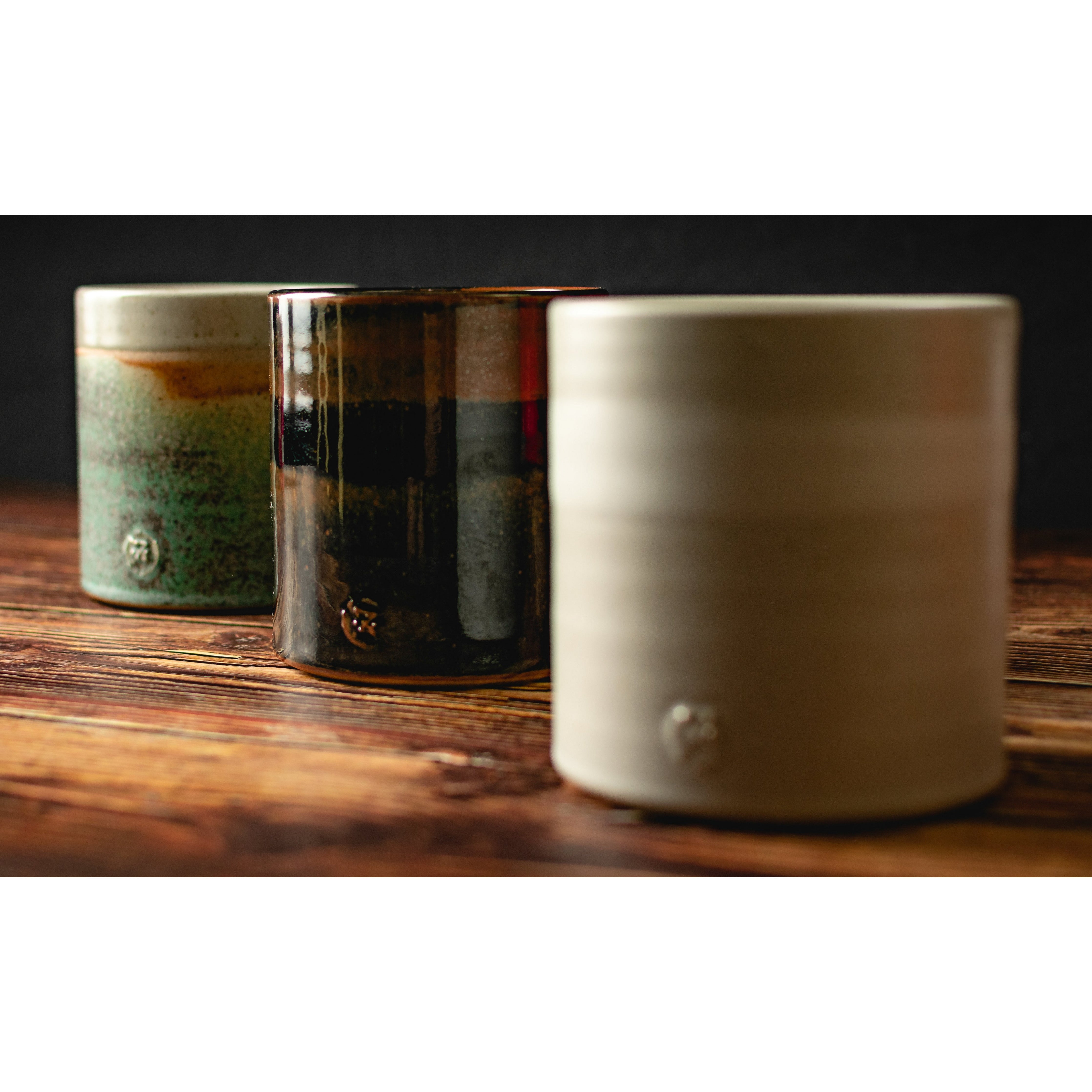 600ml TwIn Wick Potters Candle – Grey – Cuban Tobacco & Oak – Etties Candles