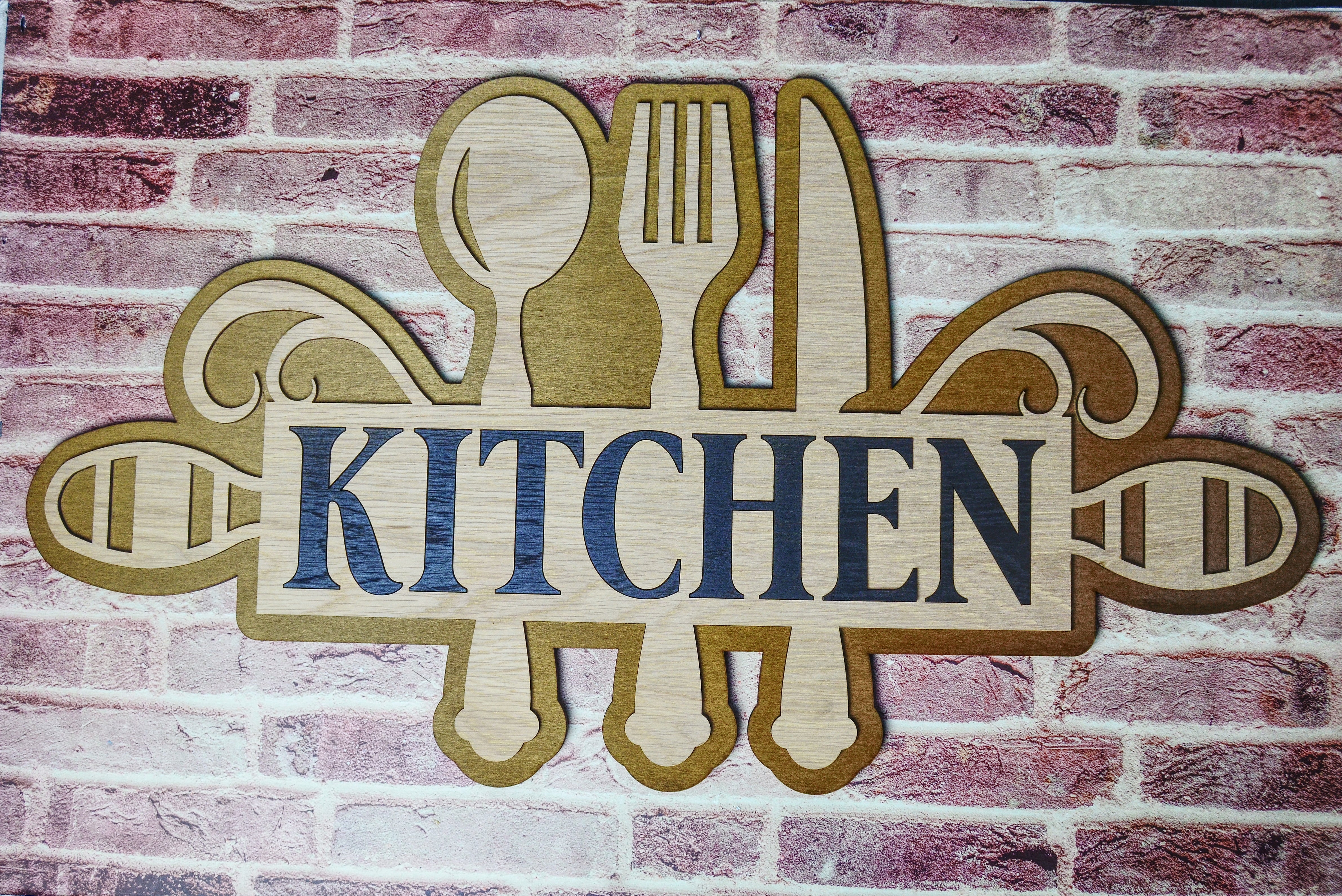 Wooden kitchen wall Sign 70cm – Forth Craft & Designs