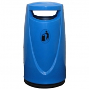 Darcy Outdoor Litter Bin 90 Litre Light Blue / Tidyman Logo (Standard) Street Solutions UK