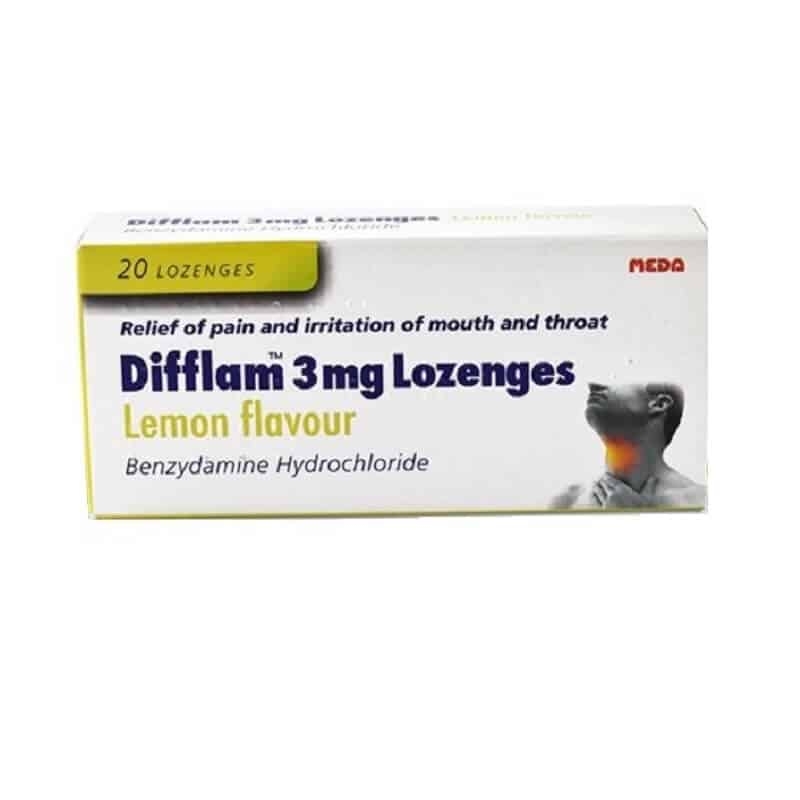 Difflam 3mg Lozenges Lemon Flavour – Caplet Pharmacy