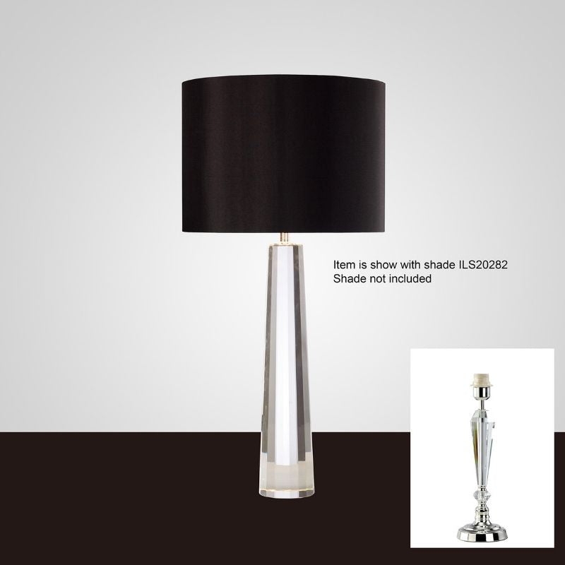 Diyas Tia Single Light Table Lamp In Clear Crystal And Silver Finish IL11031 – Tia Table Lamp – Diyas – Daz Lighting