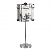 Diyas Eaton 3 Light Table Lamp In Glass And Polished Chrome Finish IL31087 – Eaton Table Lamp – Diyas – Daz Lighting