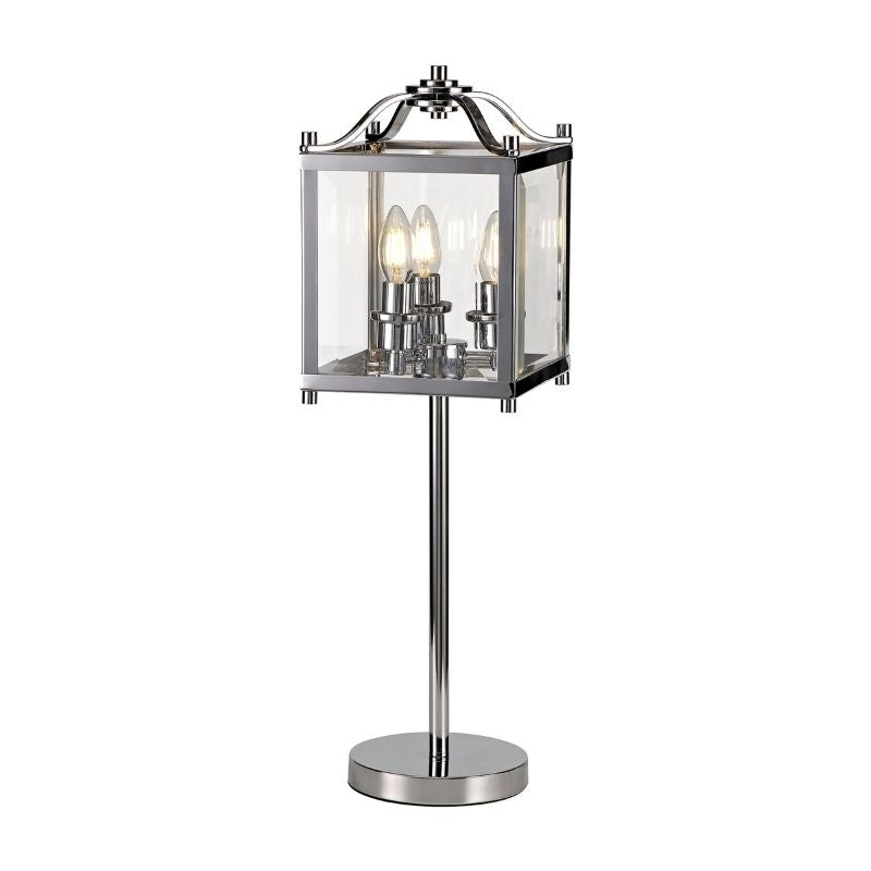 Diyas Aston 3 Light Table Lamp In Polished Chrome Finish And Glass IL31107 – Aston Table Lamp – Diyas – Daz Lighting