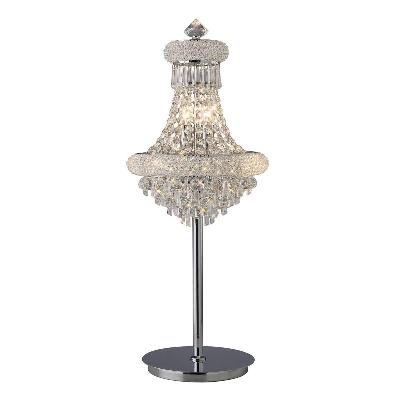 Diyas Alexandra 5 Light Table Lamp In Crystal And Polished Chrome IL31443 – Alexandra Table Lamp – Diyas – Daz Lighting