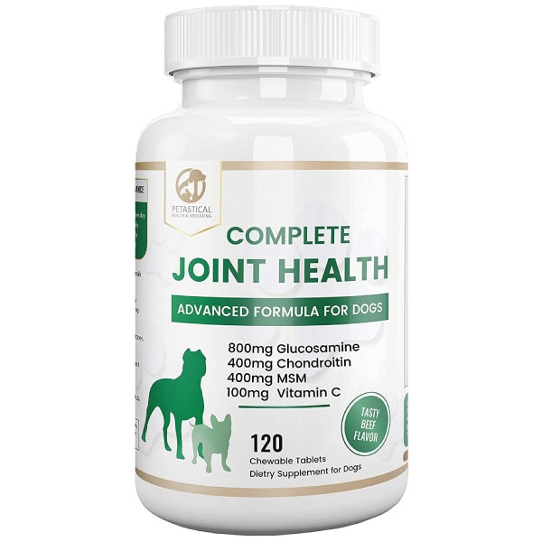Petastical Hip and Joint Tablet Supplement for Dogs (120 Chews)