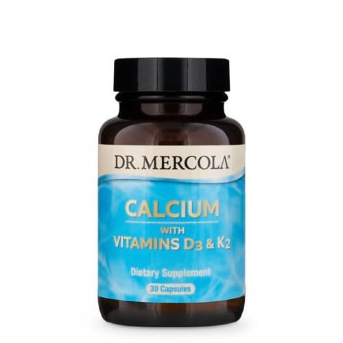 Calcium with Vitamins D3 & K2 | Dr Mercola | 30 Capsules